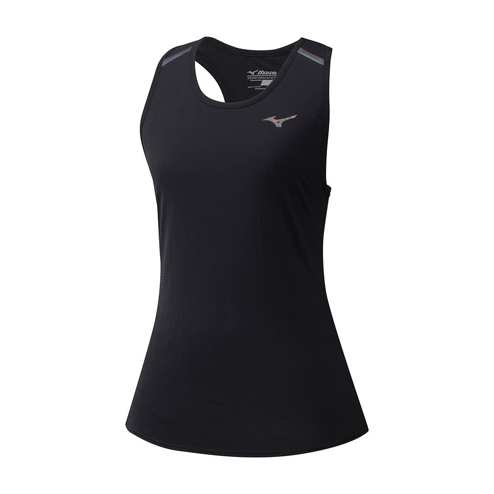 Damske Tank Top Mizuno Solarcut Bezecke Čierne Vypredaj KGMZ83410